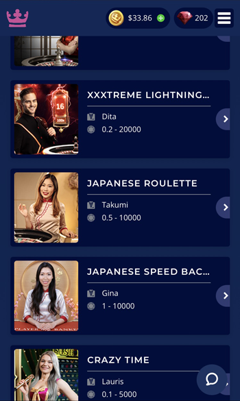 カジ旅ライブカジノ日本語対応テーブル